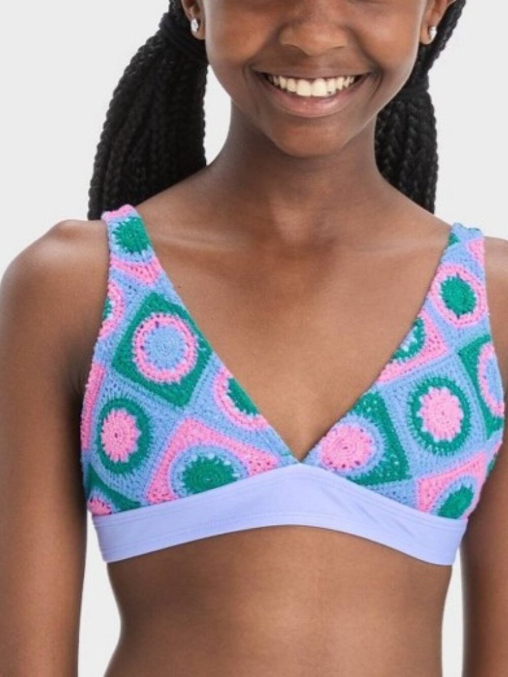 Art Class Girls' Summer Escape Bralette Swim Top - XS